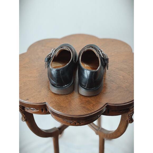 Dr. Martens Black Leather MIE England Buckle Loafer US Women's 7 Men's 6 #0017 - Picture 5 of 6